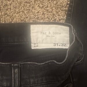 Rag & Bone Men’s Charcoal Slim Jeans